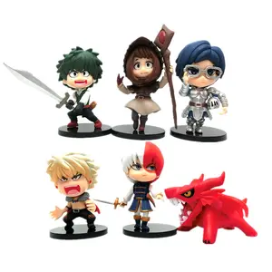 6 pcs/set Popular Design Action Figure Anime Boku no Hero Academia Deku Bakugou Katsuki Action figure