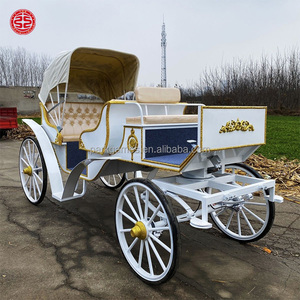 Blanco Eléctrico <span class=keywords><strong>Cenicienta</strong></span> Calabaza Carruaje Boda Turismo Jugar Carruaje tirado por caballos - Product Image 3