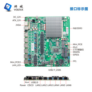 เมนบอร์ด Yentek D19SL Mini ITX Intel J1900 6 พอร์ตเครือข่าย บอร์ดเซิร์ฟเวอร์ 4G พร้อม I210 Gigabit LAN สำหรับซอฟต์แวร์เราเตอร์ - Product Image 3