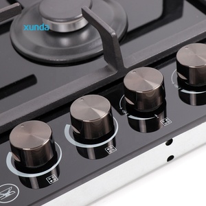 Xunda Made in China Nouveaux appareils de cuisine de style <span class=keywords><strong>Cuisinière</strong></span> à gaz et électrique <span class=keywords><strong>mixte</strong></span> intégrée Panneau en verre noir 4 brûleurs <span class=keywords><strong>Cuisinière</strong></span> combinée - Product Image 4