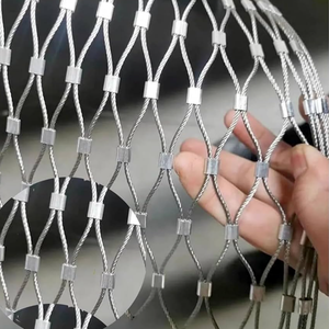 Thép Không Gỉ Linh Hoạt Dệt An Toàn Dây Cáp Dây Kim Cương Lỗ Chim <span class=keywords><strong>Aviary</strong></span> Lưới Net 5 Bảng Điều Chỉnh Lưới Snap Trở Lại Dây - Product Image 6