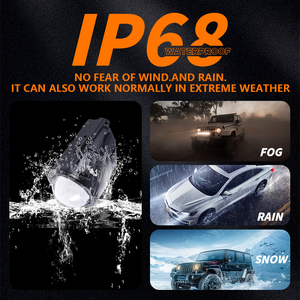 פנס ערפל קדמי לרכב <span class=keywords><strong>60W</strong></span> 2.0 אינץ' בי לד מקרן פנס ערפל 12V 3000k 4300k 6000k עדשת פנס ערפל תלת-גונית 12V 24V - Product Image 3