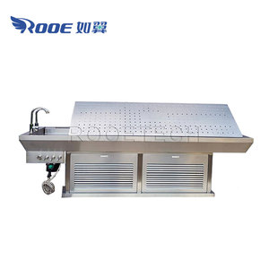Table de <span class=keywords><strong>lavage</strong></span> d'embaumement et d'autopsie <span class=keywords><strong>mortuaire</strong></span> à ventilation multifonctionnelle de luxe avec balance électronique de 500kg - Product Image 2