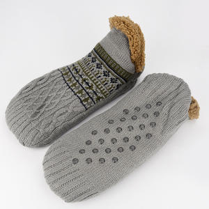 Winter EssentialHigh Quality Indoor Home Slipper Socks Chaussettes d'<span class=keywords><strong>hiver</strong></span> chaudes et antidérapantes Chaussettes de sommeil pour hommes - Product Image 4