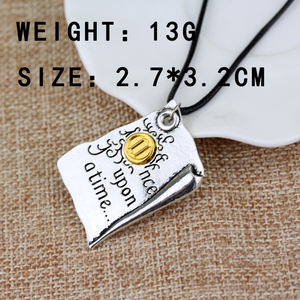 Collar con Colgante en Forma de Libro de Aleación con Cadena de Caja de Moda, Estilo Once Upon a Time, para Mujeres y Hombres, Joyería de Películas - Product Image 6