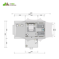 Tente extensible haut de gamme imperméable JUMEI Luxury Glamping 1050G-PVDF à membrane architecturale