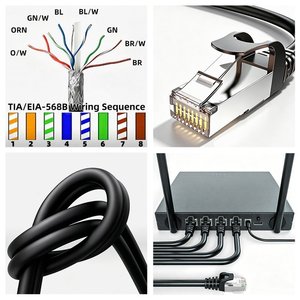 Câble CAT6 en cuivre pur, haute vitesse, SFTP, 8 cœurs, 100 m, blindage PVC, câble Ethernet pour internet, prix d'usine, 24AWG, 26AWG, 28AWG - Product Image 3