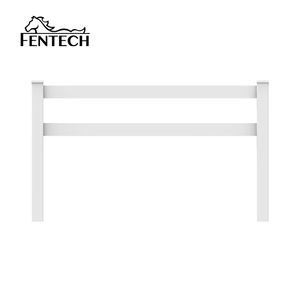 Pannelli di recinzione per cavalli in vinile bianco resistente <span class=keywords><strong>2</strong></span> binari Design legno ecologico per feste agricole di colore bianco rivestito - Product Image 1