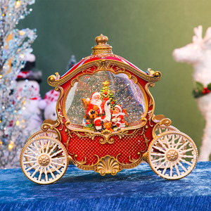 Lanternes LED de voiture de palais de Noël personnalisées Lanterne boule à neige à eau exquise en gros - Product Image 1