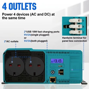 Inversor de Corriente de Onda Sinusoidal Pura EPU1100 de 1.1kW, 12V a 230V, Convertidor de 2200W con Control Remoto por Cable para Autocaravanas y Campers - Product Image 4