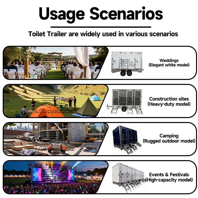 Mobile Toilets Outdoor Portable Mobile Vip Restroom Trailer Outdoor Portable Bathroom Toilet Trailer Luxury - Image 6