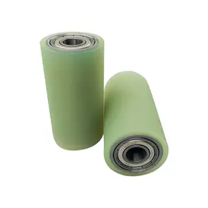 yellow pu rubber roller factory customized high wear resistant polyurethane roll with best price