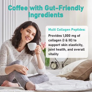 ODM OEM Fuel Collagen Mushroom Coffee Powder with Carbohydrate Fiber <b>Protein</b> Reduce Joint Aches And Stiffness Redured Stress - Product Image 5