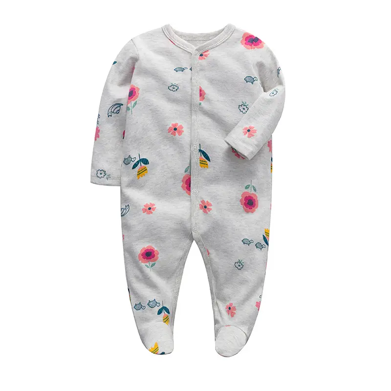 Yenidoğan bebek erkek bebek kız giysileri baskı renk uzun kollu Romper tulum tek parça Bodysuit güz kıyafet bebek tulum