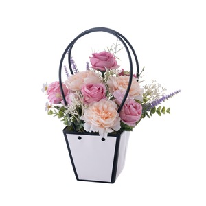 CallaFloral - Cesta de Flores Artificiales de Rosa, Poliéster, Decoración de Interiores, Ramo de Boda CF01467 - Product Image 5