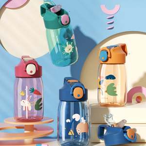 Botella de agua para niños Bpa, botella de plástico para niños gratis con logotipo personalizado/ - Product Image 4