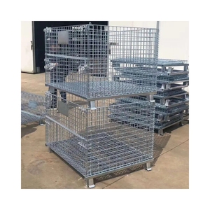 Dây lưới lồng tùy chỉnh kích thước có sẵn công nghiệp Gấp Thép lưu trữ Bướm lồng với bánh xe - Product Image 1