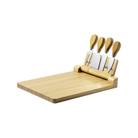 Plateau de service pliable en acier inoxydable écologique, créatif et magnétique, avec planche à charcuterie en bois et plateau à fromage en bambou