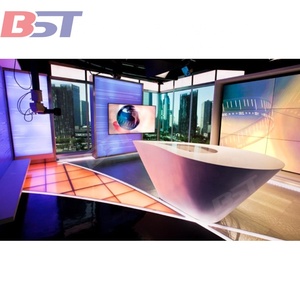 Piedra Artificial personalizada, muebles de podcast simples, estación de TV, mesa de estudio, escritorio de <span class=keywords><strong>noticias</strong></span> - Product Image 4
