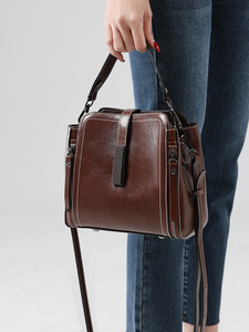 กระเป๋าสะพายข้างหนังแท้แฟชั่นสำหรับเด็กผู้หญิงกระเป๋าสะพายไหล่อเนกประสงค์แนววินเทจสำหรับ2025ใหม่ - Product Image 3