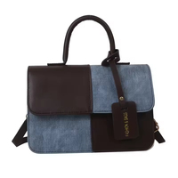 Tas Selempang Wanita Model Kotak Bahan Kulit PU, Resleting, RFID, Tahan Air, Ukuran Dapat Disesuaikan, Desain Blok Modis, Populer Grosir