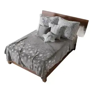 Manta de Felpa con Diseño de Copos de Nieve, Ligera, Rectangular, Estilo Nórdico, para Todas las Temporadas - Product Image 1