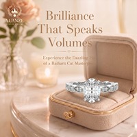 Bague et accessoires de luxe personnalisés en argent S925 plaqué or 18 carats avec moissanite pour occasions de fiançailles, vente en gros