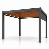 Moderne Wirtschaftliche Aluminium Motorisierte Lamellen-Pergola UPF 50+ UV-Blockierend Wasserdicht Umweltfreundlich Windbeständig Balkon Outdoor-Terrasse