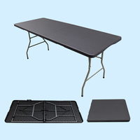 Table en plastique pliable moderne de 180cm sur le thème d'Halloween pour l'entrée, la villa, l'hôtel et l'hôpital, durable et élégant