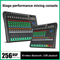 GAX-CT12 Mélangeur audio numérique professionnel de haute qualité avec amplificateur mélangeur Blueteeth USB fonction