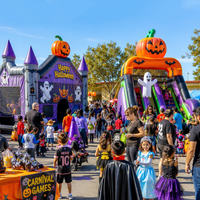 Arche gonflable publicitaire effrayante pour Halloween avec lumières LED, ventilateur intégré, étanche, ultra-résistante au vent, pour maison hantée en extérieur
