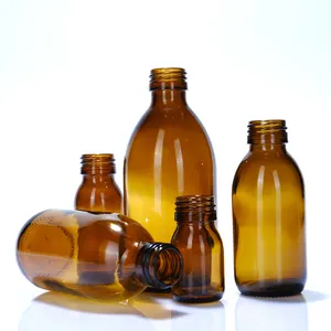 Harga botol kaca sirup Amber 120ml pabrik