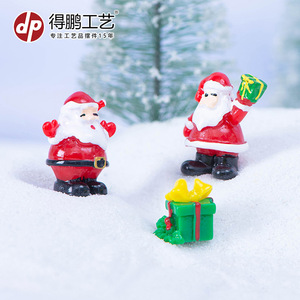 เครื่องประดับคริสต์มาส เรซิ่น ซานต้า สโนว์แมน บ้านจิ๋ว ของตกแต่งภายใน D1660 - Product Image 5