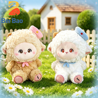 Produsen Boneka Domba Lucu dengan Topi Baret, Boneka Domba Isi Lembut dalam Stok Banyak untuk Mesin Cakar