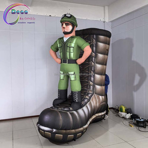 <span class=keywords><strong>Bottes</strong></span> de <span class=keywords><strong>soldat</strong></span> de bande dessinée PVC gonflable de 3 mètres de haut pour les décorations d'événement de fête avec lampe à LED - Product Image 5