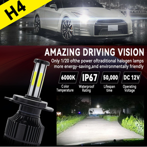 หลอดไฟหน้า LED 360องศา6ด้าน H1 H3 H4 H11 9005 HB3 9006หลอดไฟหน้ารถแบบ HB4 12V ชิปซังข้าวกับพัดลมสำหรับรถยนต์ - Product Image 5