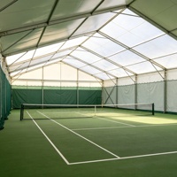 Court de tennis modulaire extérieur avec structure en aluminium résistant aux charges de neige