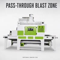 Machine de sablage automatique certifiée CE pour le traitement de surface par oxydation des pièces de quincaillerie en chambre de sablage