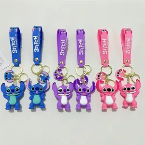 Nhà Máy Bán Buôn Dễ Thương 3D Nhựa Phim Hoạt Hình Nhân Vật Keychain Tùy Chỉnh Anime Mềm PVC Cao Su Móc Chìa Khóa Vòng Cho Cô Gái