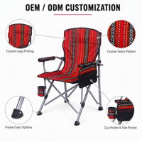 Chaise de plage pliante portable en métal de style néo-chinois, modèle surdimensionné avec accoudoirs, personnalisable directement de l'usine