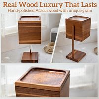 Bestseller Vintage Square Acacia Holz Tissue Box Halter Toiletten papier halter Stand