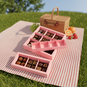 Boîtes d'Emballage en Papier pour Macarons Chocolats Pâtisseries avec Séparateur en Carton et Fenêtre Transparente, Logo Personnalisé - Product Image 1