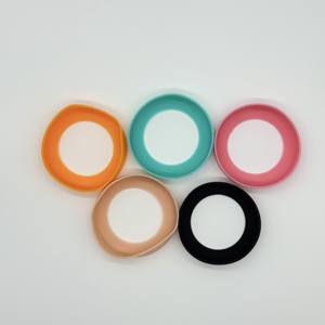 Base protetora antiderrapante personalizada da luva do silicone para o uso industrial para garrafas recarregáveis do óleo & do vidro - Product Image 2