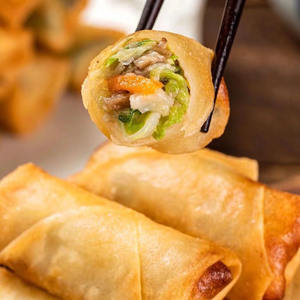 Rollitos de Primavera Vegetarianos Crujientes IQF al por Mayor, Sabor Picante, Rollitos de Primavera de Verduras Congeladas para Restaurantes, Empacados en Bolsas - Product Image 1