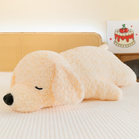 Grand coussin en peluche chien mignon, animal en peluche Kawaii, coussin doux en forme de chien couché, poupées en peluche chien, cadeaux pour enfants