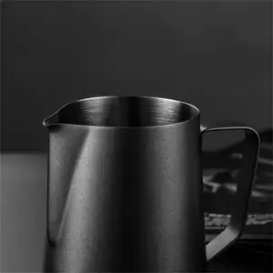 Tragbarer schwarzer Kaffee Haushalt 304 Edelstahl Profession eller Milch krug Krug