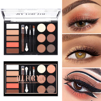 Kit rias untuk anak perempuan Eyeshadow dan Alis Kit Nude pigmen palet Eyeshadow dengan kuas Set kosmetik