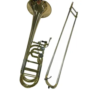 Trombone basso laccato oro trombone di alta qualità di fabbricazione cinese in vendita