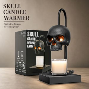 Bestseller: Skulpturierte Totenkopf-Elektrokerzen-Wärmelampe für Halloween-Schlafzimmer-Styling - Product Image 2