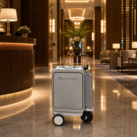 Valise électrique à roulettes avec cadre en aluminium, alimentée par batterie, pour les voyages, fabriquée en Chine
